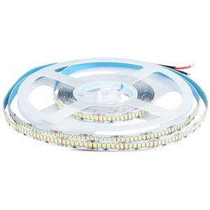 V-TAC Ruban LED bobine de 5 mètres 18 W au mètre ruban lumineux SMD 2835 Couleur de la lumière blanche froide 6500 K d'intérieur avec bande adhésive, alimentée à 24 V.