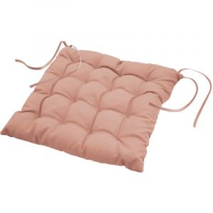 Coussin de chaise assise matelassé 40 x 40 cm Rose poudre