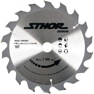 Lame de scie circulaire STHOR Ø185 mm - 18 T - diamètre intérieur 20 mm - Pour aluminium