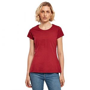 Build Your Brand T- Shirt Basique pour Femme, Bordeaux, XXXXL