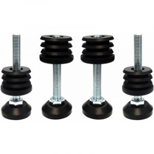 Cyclingcolors 4X Embout rentrant Rond avec vis de r&eacute;glage Pied Meuble Chaise &eacute;tag&egrave;re Table, 32mm