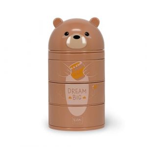 Legami Organiseur de bureau, Organiseur de bureau avec 3 tiroirs à ouverture latérale, compartiment supérieur avec fermeture coulissante, Thème Teddy Bear