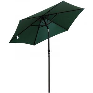 Image de Outsunny Parasol inclinable de jardin balcon terrasse manivelle toile polyester imperméabilisée haute densité 180 g/m² Ø2,7 x 2,35H m alu