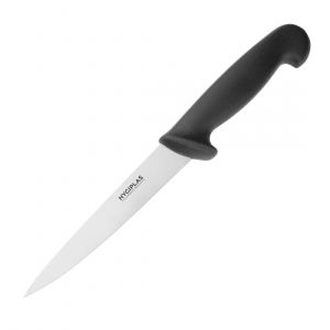 Hygiplas Couteau à filet noir 150mm