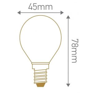 Girard sudron Ampoule Sph&eacute;rique Filament LED E14 3W Blanc chaud
