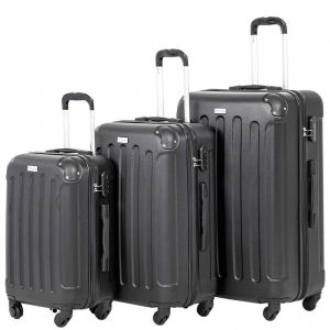 VERTICAL STUDIO "Helsinki" Valise Ensemble de 3 20" 24" 28" noir