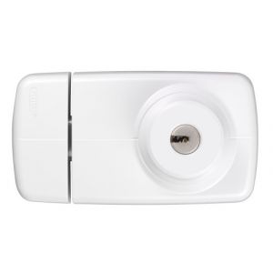 Abus 532979 7025 W Verrou supplémentaire de porte avec cylindres externe et interne Blanc