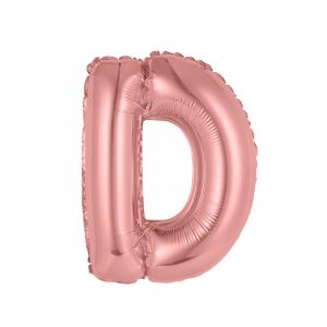 Ballon Métallique à Air Rose Gold 36 cm Lettre D