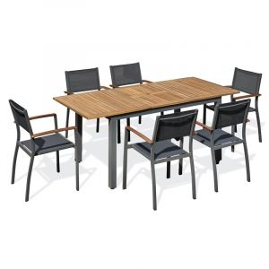 Remarquable Ensemble repas de jardin 6 places - Acacia