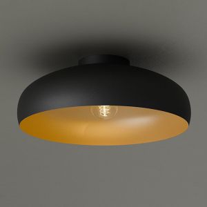 Plafonnier Nolt - Plafonnier - Lampe E27 - Industriel - ⌀ 40cm - Noir