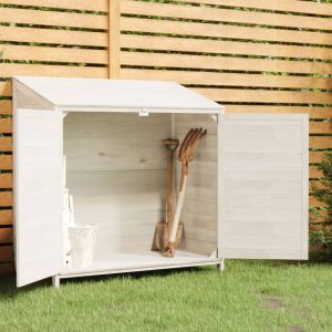 VidaXL Remise de jardin Blanc 102x52x112 cm Bois de sapin solide