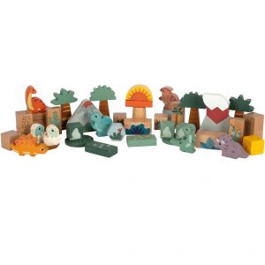 Legler Blocs de Construction en Bois « Dino », pour Enfants à partir de 12 Mois, 12621, Coloré
