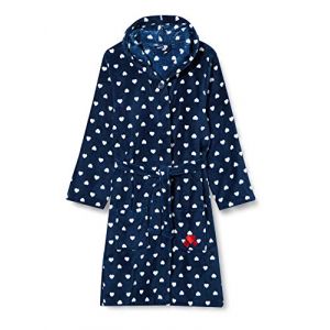 Image de Playshoes Bathrobe hearts junior blue/white size 134/140