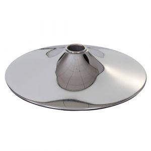 Mendler 4x plateau de sol pour tabouret de bar / chaise pivotante / chaise de salle à manger, chrome ~ Ø 45cm