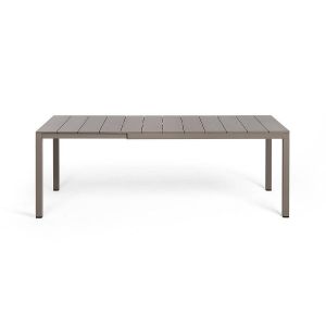 Nardi Table pour ext&eacute;rieur RIO ALU 140 EXTENSIBLE GARDEN COLLECTION (Gris tourterelle - Aluminium verni)