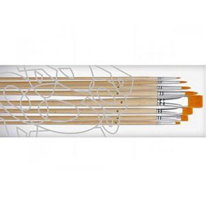Pebeo 8 Pinceaux Brosses - Polyamide Dorée