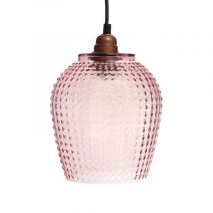 Prix Lampe Suspension en Verre Riva 27cm Rose