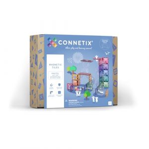 CONNETIX Construction Carreaux Magnetiques Pastel Course de Balle Paquet 80 Pièces