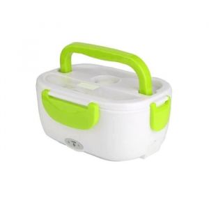 Hobby Tech Boite à Déjeuner Électrique Chauffante Lunch Box Voiture avec allume cigare Vert/Blanc 12V