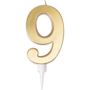 Ruedelafete Bougie anniversaire Géante OR chiffre 9