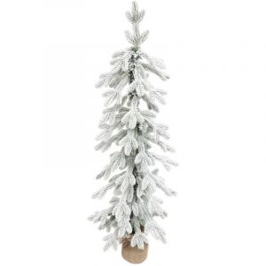 Déco de Noël Sapin de table artificiel Blanc H 90 cm