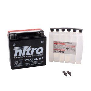 Nitro Batterie YTX14L-BS AGM ouvert avec pack acide Type Acide