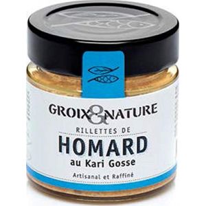 Groix & Nature Rillettes de Homard au Kari Gosse, 100 g, Bocal verre