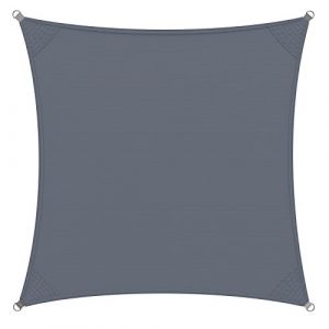 Deuba Detex Voile d'ombrage Protection Contre Le Vent Auvent Oxford Carr&eacute; 3x3m Anthracite Jardin Balcon terrasse
