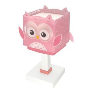 Dalber Lampe de chevet ou de table Little Pink Owl Hibou Rose