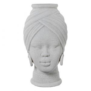 Alexandra House Living Vase Blanc céramique Africaine 18 x 18 x 29 cm