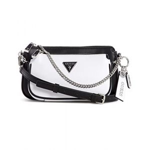 Image de Guess Pouch Crossbody, Arie Sac à bandoulière Double Poche Femme, Noir Multi, Taille Unique