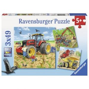 Image de Ravensburger Puzzle 49 Pièces 3 Puzzles - Grossses Machiness