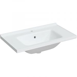 VidaXL Évier salle de bain blanc 81x48x19,5 cm rectangulaire céramique