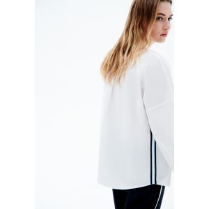 Image de CAROLL Chemise droite avec empi&egrave;cement 100% coton blanc M