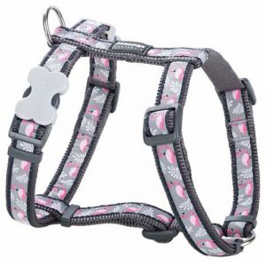 RedDingo Harnais chien Fantaisie gris flamant rose Taille : T2