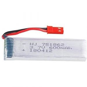 Set de 3 Batteries LiPo 3.7V 600mAh pour Drones RC Compatibles avec UDI U817, WLtoys V959, V222 et d'autres mod&egrave;les Performances de Vol mm 65X17X8 - GR 17,5