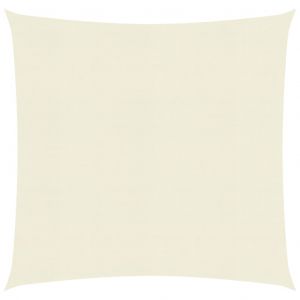 VidaXL Voile d'ombrage 160 g/m² Crème 7x7 m PEHD