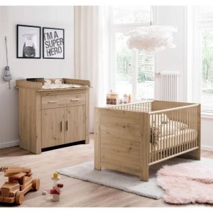 Image de Chambre bébé Duo : Lit 70 x 140 cm + Commode à langer AHOI C ne TREND TEAM