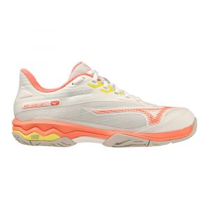 Image de Mizuno Femme Wave Exceed Light 2 Tennis, Snwwht Fcoral Sspring, 38.5 EU