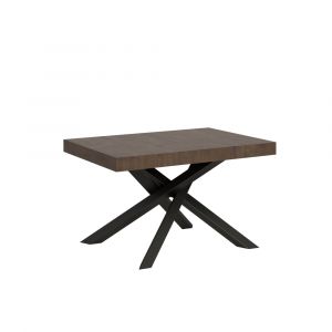 Table extensible 90x130/390 cm Volantis Noyer Structure Anthracite