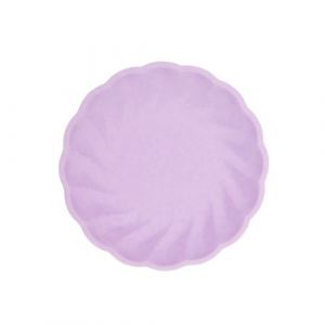 Amscan - 6 Assiettes ronde, 18,8 cm, violet pastel, Vaisselle de fête en matières premières Rapidement renouvelables, pour Les Anniversaires, Les barbecues, Les jubilés, etc.