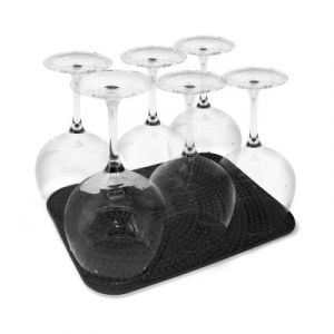 Vin bouquet Egouttoir à verres en silicone noir