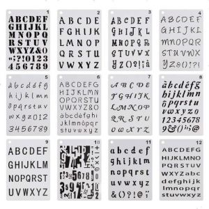 INF Kit de pochoirs de lettres d'art de peinture de chiffres