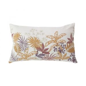 Coussin canapé déhoussable motif végétal coloré Multicolore 30x50 cm