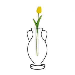 Balvi Vase hellas silhouette noir – métal