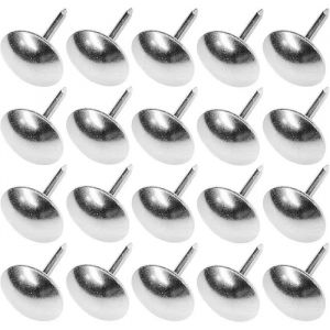 Cyclingcolors 20x clous tapissier 9mm chromé argenté décoratif ameublement canapé fauteuil lit chaise rénovation, finition nickel