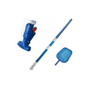 Pack aspiration MAREVA Ram e feuilles Jet Vac Manc télescopique Epuisette de surface MAREVA 763255B Bleu