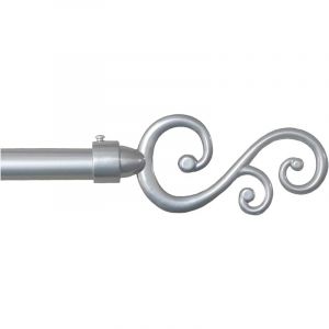 Emmevi Mv S.p.a. - Tringle à Rideau en Fer Vente aux Enchères de Rideaux Anneaux Extensibles 160 300 cm Spirales - Gris