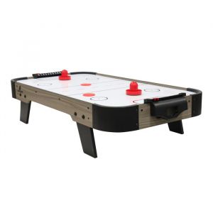 Cougar Mini Table de Air Hockey 3ft Ch&ecirc;ne/Grise Table d Air Hockey avec accessoires (palets et poussoirs) Pour Enfants et