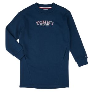 Tommy Hilfiger Robe enfant TOMMY PUFF FLOWER HWK DRESS LS Marine - Taille 8 ans,10 ans,12 ans,14 ans,16 ans